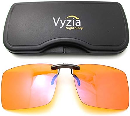Gafas Vyzia Clip On para Bloqueo de Luz Azul | Se Ajustan sobre Gafas con Prescripción, Lentes Naranjas que Reducen la Fatiga Visual y Ayudan a Dormir - imagen 1