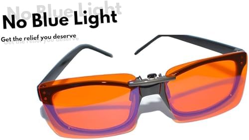 Gafas Vyzia Clip On para Bloqueo de Luz Azul | Se Ajustan sobre Gafas con Prescripción, Lentes Naranjas que Reducen la Fatiga Visual y Ayudan a Dormir - imagen 2
