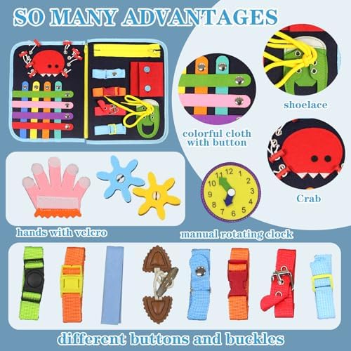 Manta Fidget TUSAUW para Adultos con Demencia, Productos para Ancianos, Actividades para Alzheimer, Regalos para Pacientes y Niños con Autismo - imagen 5