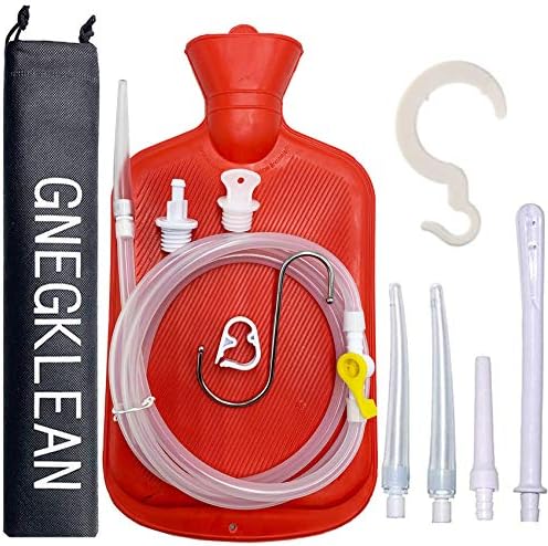 Kit de Enema de Café GNEGKLEAN - Bolsa de 2L con Manguera de Silicona de 5.0ft para Limpieza y Desintoxicación en Casa - imagen 1