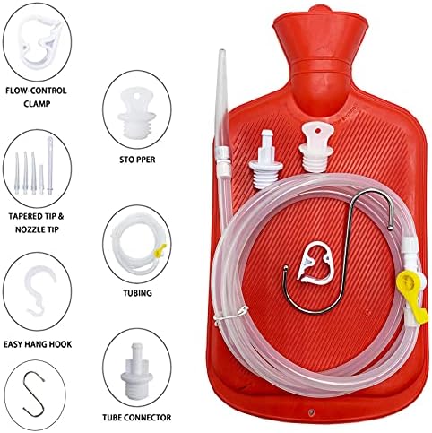 Kit de Enema de Café GNEGKLEAN - Bolsa de 2L con Manguera de Silicona de 5.0ft para Limpieza y Desintoxicación en Casa - imagen 5