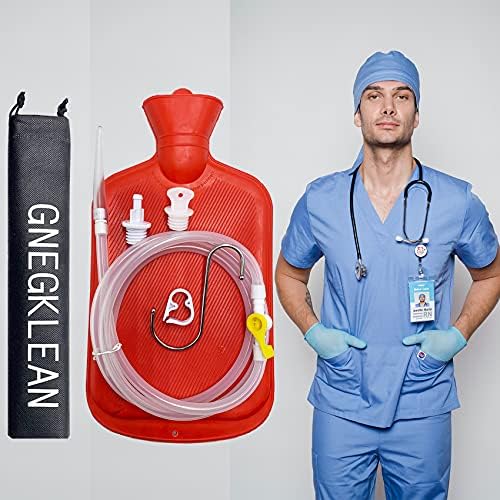 Kit de Enema de Café GNEGKLEAN - Bolsa de 2L con Manguera de Silicona de 5.0ft para Limpieza y Desintoxicación en Casa - imagen 6