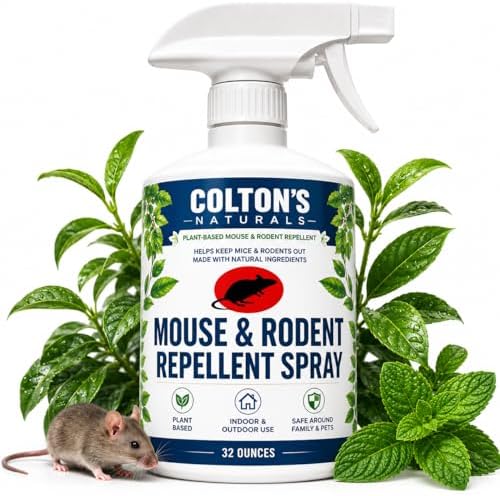 Spray Repelente de Roedores de Aceite de Menta - Grande 32 Onzas - Previene Nidos de Ratones - 100% Natural y Ecológico - imagen 1