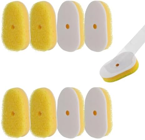 8 Paquetes de Repuestos para Esponja de Limpieza Compatible con Scrub Daddy - Cabezas de Reemplazo para Cepillo de Platos, Ideal para Comida Pegada, - imagen 1