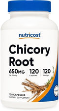 Nutricost Raíz de Achicoria 650mg por Cápsula - 120 Cápsulas Veganas, Sin OGM, Sin Gluten - imagen 1