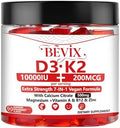 Gomitas BEVIX de Vitamina D3 K2, Sin Azúcar, Veganas, Extra Fuertes, con Calcio, Magnesio y Zinc, para el Sistema Inmunológico y Salud Ósea, Adultos, - imagen 1
