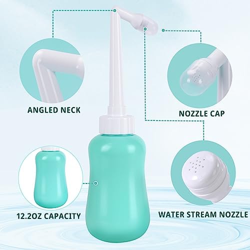 GOLDEN DEER Set de 2 Botellas Peri para Cuidado Postparto y Recuperación Perineal 12.7 OZ Morado y Turquesa - imagen 4