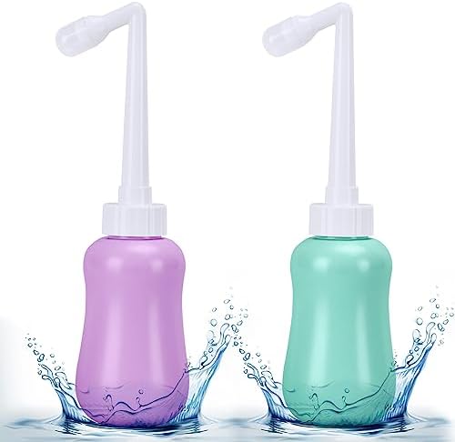 GOLDEN DEER Set de 2 Botellas Peri para Cuidado Postparto y Recuperación Perineal 12.7 OZ Morado y Turquesa - imagen 7