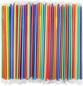 300 Piezas de Popotes de Plástico Flexibles y Coloridos, Desechables, 10.2 de Largo y 0.23'' de Diámetro, Empacados Individualmente, Sin BPA - imagen 1