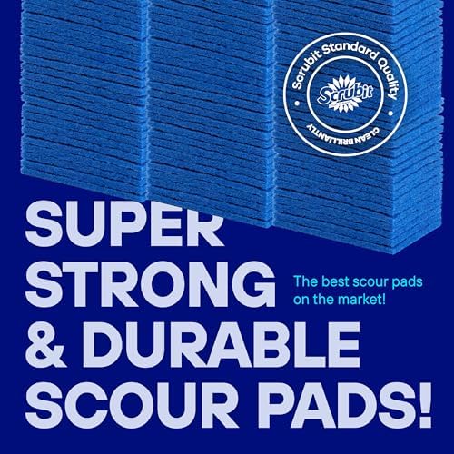 Paquete de 50 Esponjas SCRUBIT - Almohadillas de Limpieza Resistentes para Trastes - Reutilizables y Sin Rayones - Color Azul - imagen 4