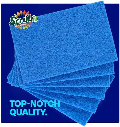 Paquete de 50 Esponjas SCRUBIT - Almohadillas de Limpieza Resistentes para Trastes - Reutilizables y Sin Rayones - Color Azul - imagen 5