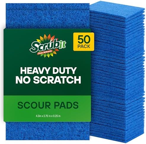Paquete de 50 Esponjas SCRUBIT - Almohadillas de Limpieza Resistentes para Trastes - Reutilizables y Sin Rayones - Color Azul - imagen 8