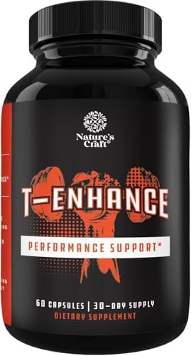 Suplemento de Testosterona para Hombres - Aumentador de Testosterona con Hierba de Cabra, Raíz de Maca, Tongkat Ali y Tribulus Terrestris - 60 - imagen 1
