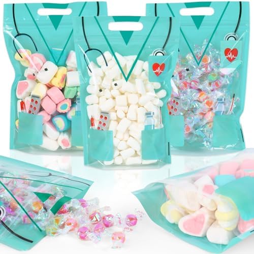 Bolsas de Celofán con Cierre Whaline 50 Pcs para el Día de la Enfermera, Fiestas de Graduación y Suministros Médicos, con Asas y Reutilizables - imagen 1