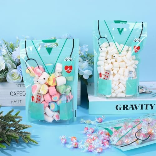 Bolsas de Celofán con Cierre Whaline 50 Pcs para el Día de la Enfermera, Fiestas de Graduación y Suministros Médicos, con Asas y Reutilizables - imagen 3