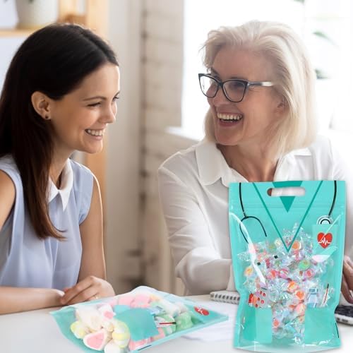 Bolsas de Celofán con Cierre Whaline 50 Pcs para el Día de la Enfermera, Fiestas de Graduación y Suministros Médicos, con Asas y Reutilizables - imagen 5