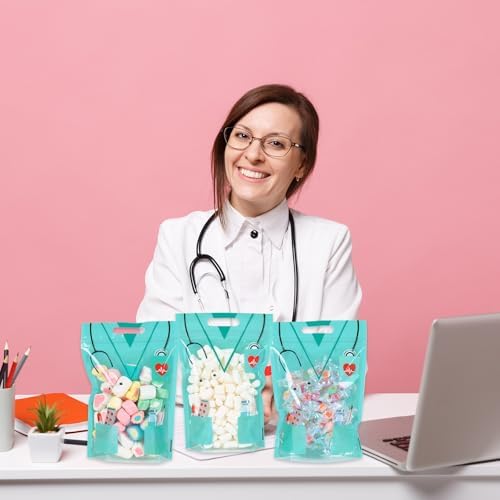 Bolsas de Celofán con Cierre Whaline 50 Pcs para el Día de la Enfermera, Fiestas de Graduación y Suministros Médicos, con Asas y Reutilizables - imagen 7