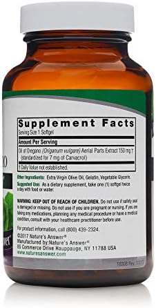 Cápsulas blandas de aceite de orégano de Nature's Answer, 90 piezas | Refuerzo natural del sistema inmunológico | Promueve la digestión saludable y - imagen 2