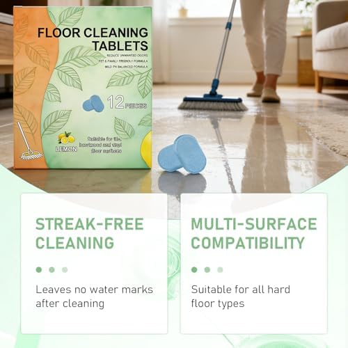 Tabletas Limpiadoras de Piso 36pcs, Solución de Limpieza Pre-Dosificada para Pisos Duro, Aroma a Limón Fresco, Compatible con Robots y Aspiradoras - imagen 3