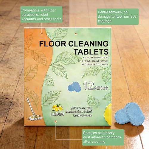 Tabletas Limpiadoras de Piso 36pcs, Solución de Limpieza Pre-Dosificada para Pisos Duro, Aroma a Limón Fresco, Compatible con Robots y Aspiradoras - imagen 6