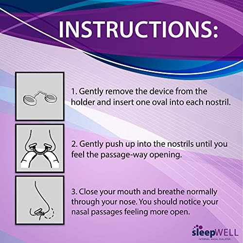 Dilatador Nasal Interno Sleepwell para Alivio de Ronquidos y Congestión, Sueño Reparador, Aumento de Flujo de Aire, Suave y Cómodo, Libre de Látex, - imagen 5