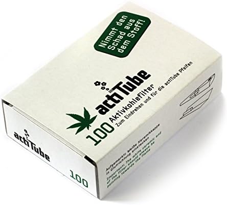 Filtros de Carbón Activado actiTube – 8.4mm x 35mm – Compatible con Tubos de 9mm – Paquete de 100 – Filtros Naturales para Enrollar o Pipas – Hecho - imagen 1