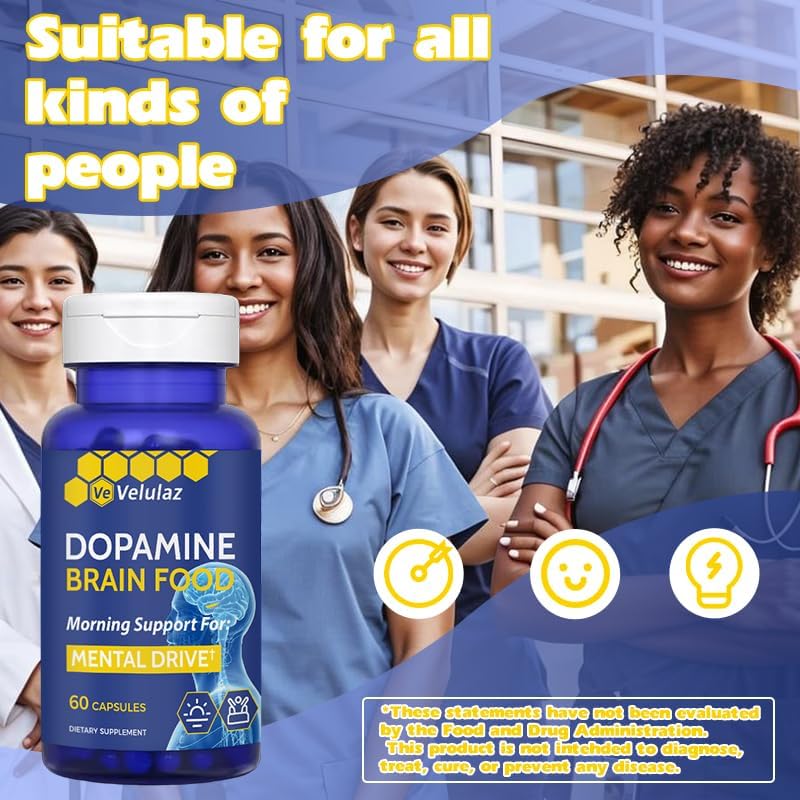 Suplemento Nutricional Dopamina - Fórmula Compleja de Dopamina y Magnesio para Concentración, Energía Mental Matutina y Enfoque - Suplemento Libre de - imagen 5