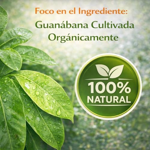 Guanábana (Soursop) 90 Cápsulas 1100 mg por Porción, Mezcla Poderosa de Ingredientes Naturales Premium, Vegetales, Cultivada Orgánicamente - imagen 5
