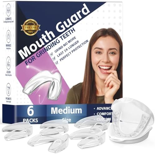 Paquete de 6 Protectores Bucales para Mujeres, Guardas Dentales Cómodas para Adolescentes, Moldables para Bruxismo, TMJ y Deportes - imagen 1