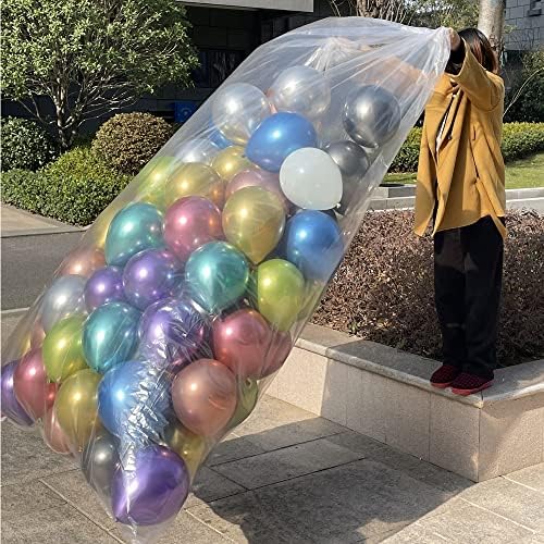 Bolsas de Plástico AooeDomi para Globos - 4 Piezas, Incluye 2 Bolsas Gigantes de 98 x 59 Pulgadas y 2 de 59 x 47 Pulgadas para Fiestas y Celebraciones - imagen 1