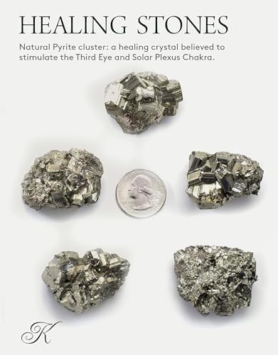 KALIFANO Grupo Natural de Pirita - Piedra de Hierro de Alta Energía de Perú con Propiedades Sanadoras (Tarjeta Informativa) Cristal de Reiki para - imagen 2