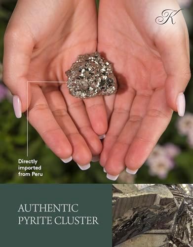 KALIFANO Grupo Natural de Pirita - Piedra de Hierro de Alta Energía de Perú con Propiedades Sanadoras (Tarjeta Informativa) Cristal de Reiki para - imagen 3