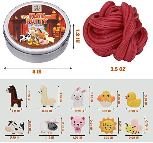 INNER-ACTIVE Play Putty Terapia para Niños con Encantos en el Granero, Resistencia Suave, Mejora Habilidades Motoras Finas y Fuerza en los Dedos, - imagen 4