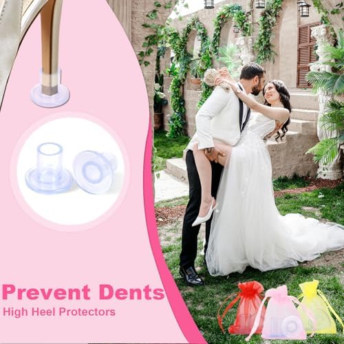 Protectores de Tacones para Césped 21 Pzs, 3 Tamaños, Protectores Transparentes para Caminar en Césped y Superficies Irregulares, Ideal para Zapatos - imagen 5