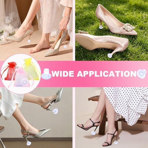 Protectores de Tacones para Césped 21 Pzs, 3 Tamaños, Protectores Transparentes para Caminar en Césped y Superficies Irregulares, Ideal para Zapatos - imagen 6