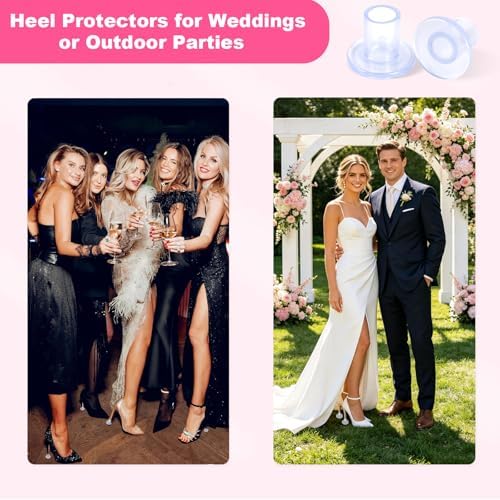 Protectores de Tacones para Césped 21 Pzs, 3 Tamaños, Protectores Transparentes para Caminar en Césped y Superficies Irregulares, Ideal para Zapatos - imagen 7