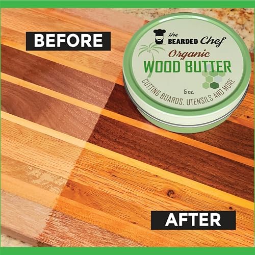Mantequilla de Madera Orgánica 5oz - 100% Orgánica - Crema Acondicionadora para Tablas de Cortar - Cera de Abeja y Aceite de Coco - Acabado Seguro - imagen 2