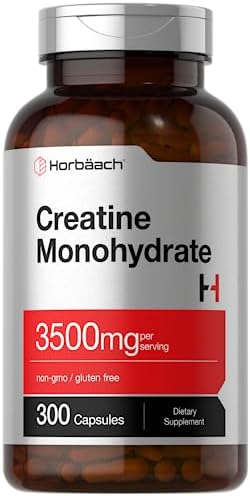 Cápsulas de Creatina Monohidratada Horbäach | 3500mg | 300 Contenido | Suplemento Sin OGM y Sin Gluten - imagen 1