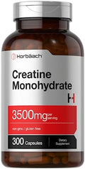 Cápsulas de Creatina Monohidratada Horbäach | 3500mg | 300 Contenido | Suplemento Sin OGM y Sin Gluten - imagen 1