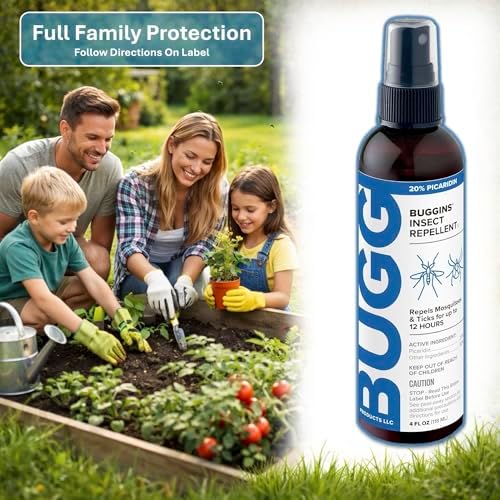 Spray Repelente de Insectos BUGGINS - 20% Picaridina - Protección de 12 Horas contra Mosquitos y Garrapatas, Repele Moscas y Mosquitos - Botella de 4 - imagen 5