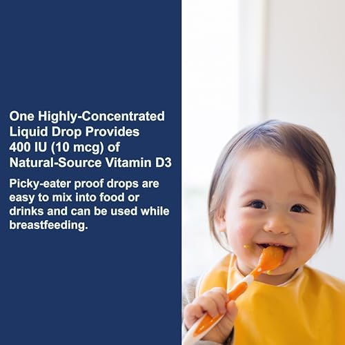 Carlson - Super Daily D3 para Bebés, Gotas de Vitamina D, 400 IU (10 mcg) por Gota, Suministro para 1 Año, Vegetariano, 365 Gotas Sin Sabor - imagen 5