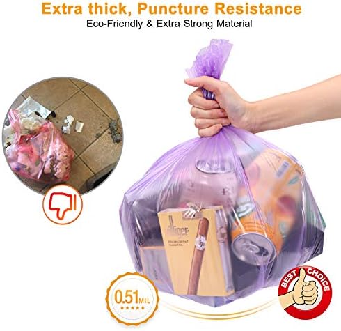 Bolsas de Basura KONE de 4 Galones, 168 Piezas, Extra Gruesas, para Baño, Oficina y Cocina - imagen 4