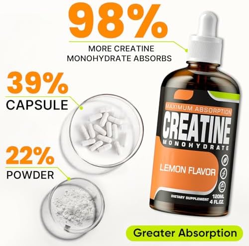 Creatina Monohidratada Líquida para Masa Muscular, Fuerza y Resistencia - Creatina para Mujeres y Hombres con Colágeno Hidrolizado y Trehalosa - 120 - imagen 8
