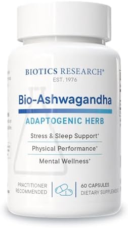 Biotics Research Bio Ashwagandha 300mg, Raíz de Ashwagandha, Hierba Adaptógena, Promueve Relajación, Salud Adrenal y Cognitiva, 60 Cápsulas - imagen 1