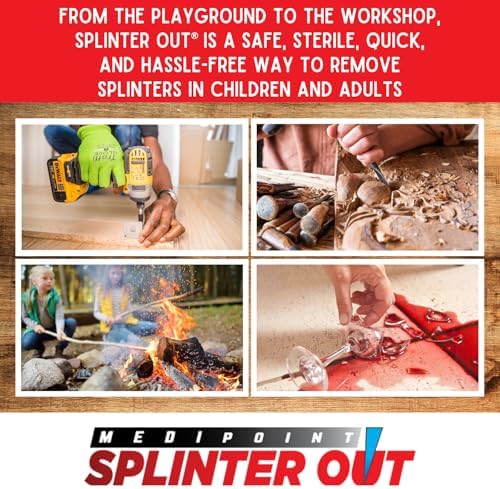 Removedor de Astillas Splinter Out 20 Piezas (Paquete de 6) | Eliminación Rápida y Sin Dolor | ros Auxilios Esenciales para el Hogar, Trabajo, Viajes - imagen 4