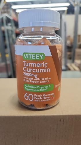 Gomitas de Cúrcuma Viteey con Cúrcuma, Jengibre y Extracto de Pimienta Negra - Apoyo Inmunológico, Piel Saludable y Salud Articular - Veganas, Sin - imagen 7