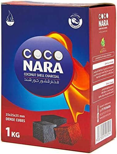 Carbón Natural Coco Nara para Hookah Shisha, 1Kg en Cubos Grandes - imagen 1
