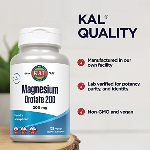 Tabletas de Magnesio Orotato Kal 200 mg, 60 piezas - imagen 4