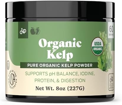 Suplemento de Polvo de Kelp Orgánico - Kelp Marino Seco y Puro en Granel 8oz, 75 Porciones para Tiroides, Yodo y Digestión - imagen 1