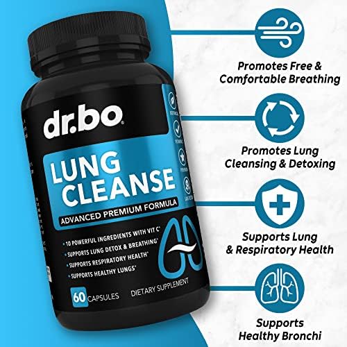 Suplemento de Apoyo para la Limpieza de Pulmones - Suplementos Respiratorios para Dejar de Fumar - Detox Herbal para la Salud Bronquial - 60 Cápsulas - imagen 2